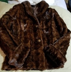 Classic Brown Genuine Fur Jacket for Women
